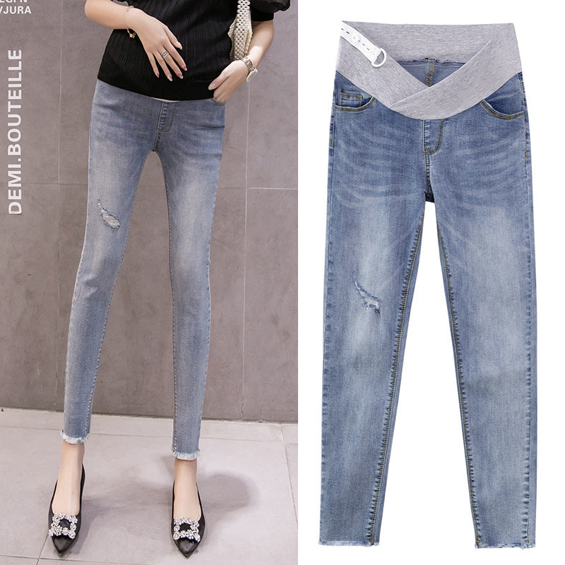Maternity pants wear belly pants