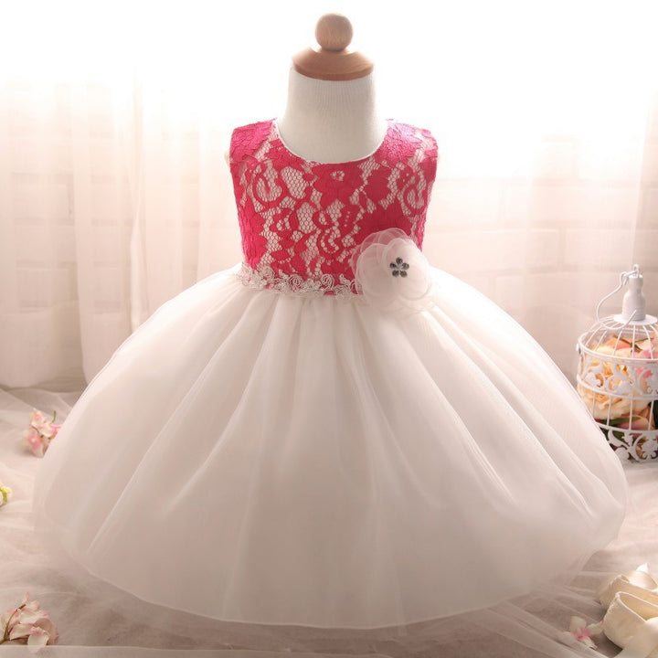 European girls retro lace dress