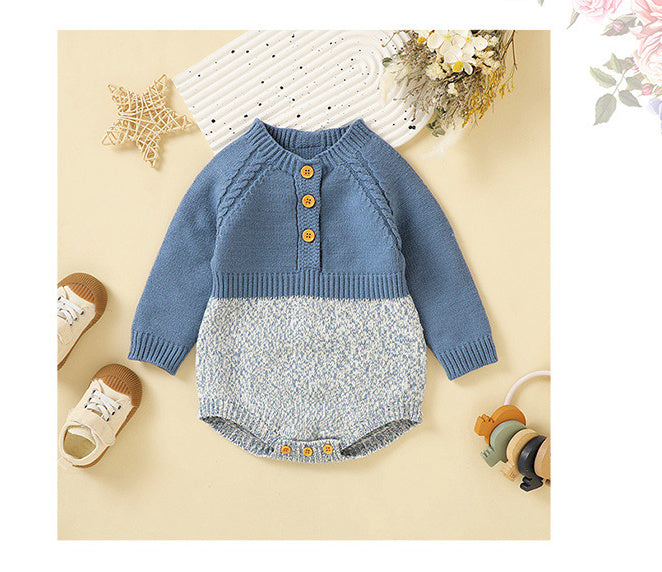 Long Sleeve Siamese Triangle Rompers