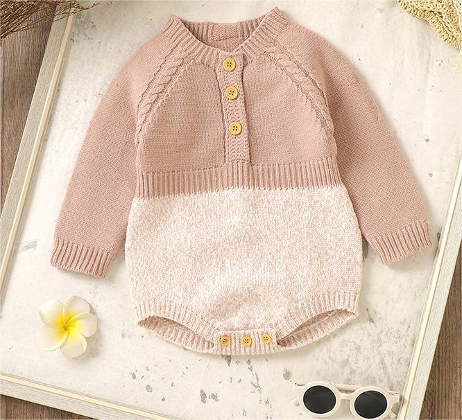 Long Sleeve Siamese Triangle Rompers