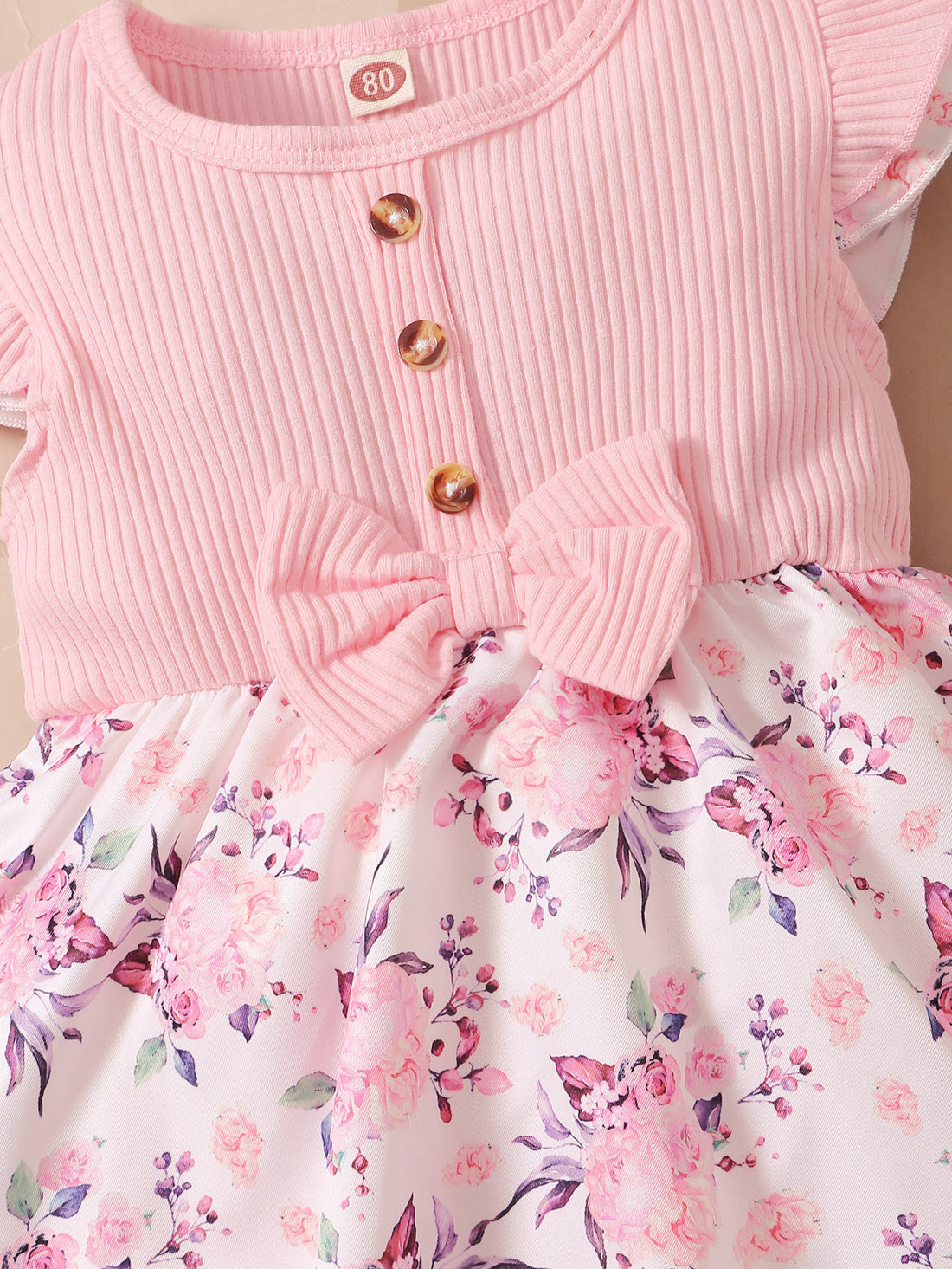 Flower Print Triangle Rompers