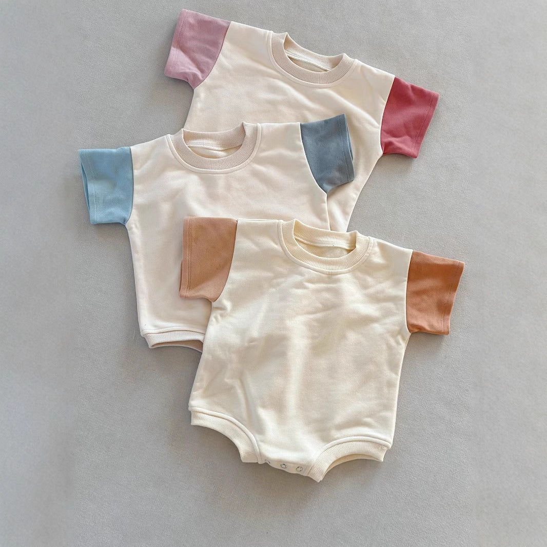 Short Sleeve Onesie Triangle Rompers