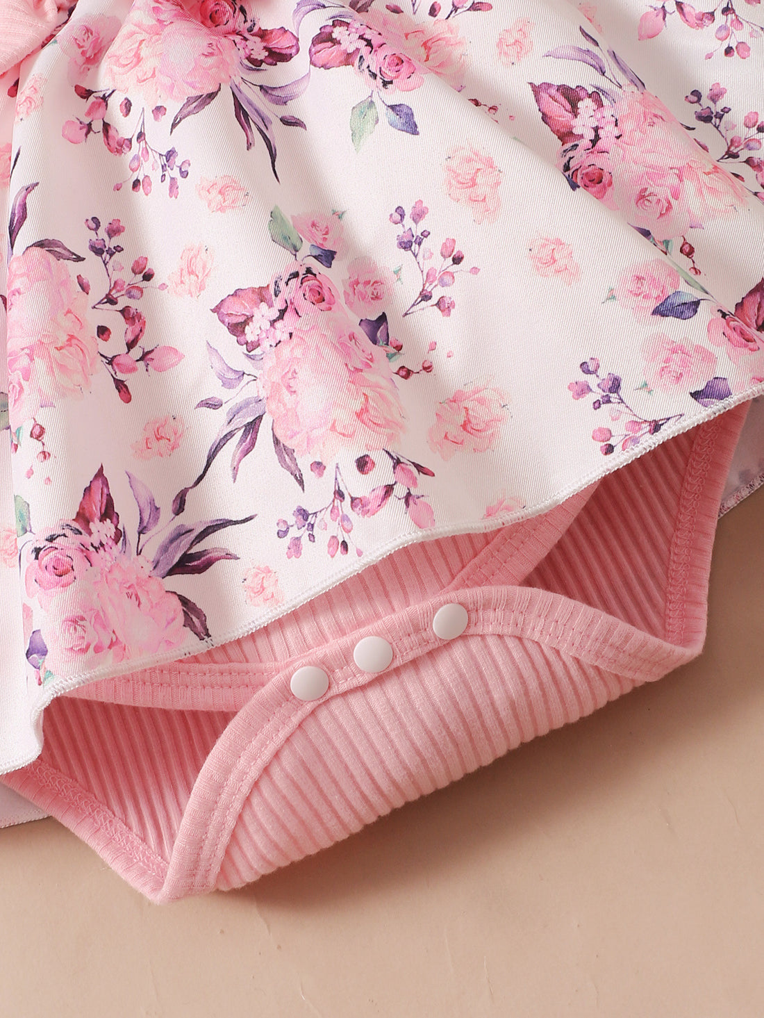 Flower Print Triangle Rompers