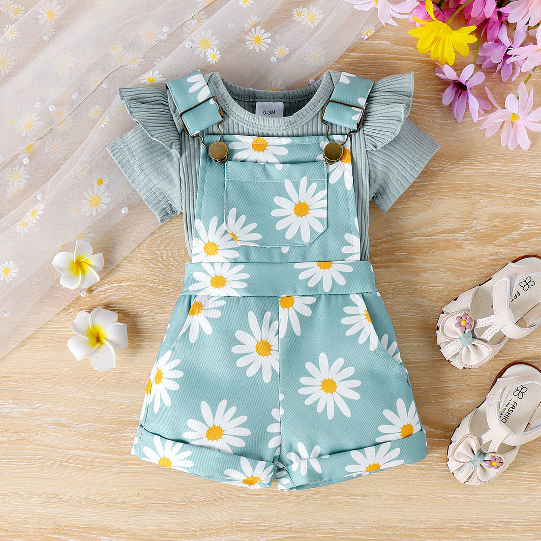 Bottom-covering Rompers Pants Baby Suit