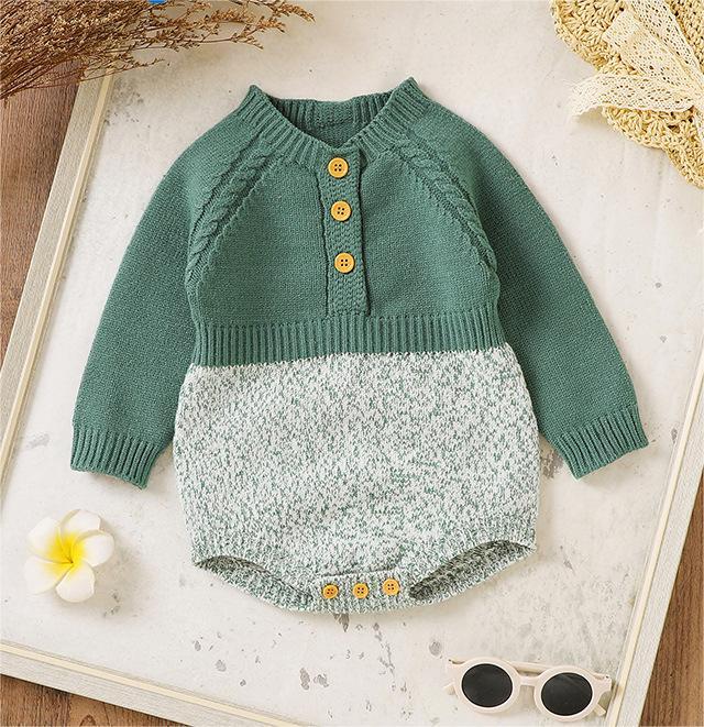 Long Sleeve Siamese Triangle Rompers