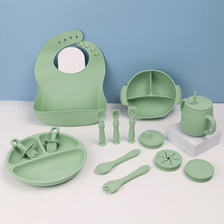 Silicone Children's Tableware Set Baby Feeding